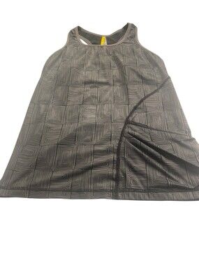 Lole Women’s Tank Top Size Large Racer Back Geometric Black And Gold Design